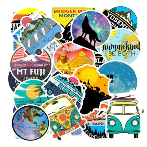 stickers vintage aventure