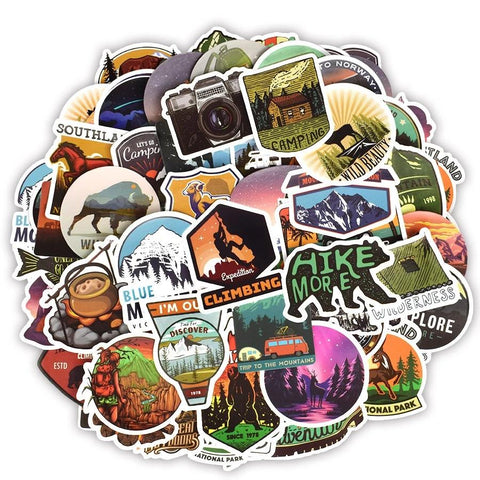 Stickers Vintage Camping