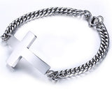 Vinterly New Fashion Hot Selling 316L Stainless Steel Male Female Bracelets Bangles Punk Style Cross Bracelet Jewelry Wholesale
