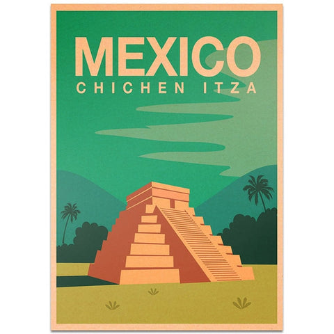 Affiche mexico chichen itza