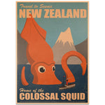 affiche golossal squid new zealand