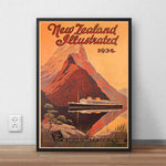 Affiche Vintage Nouvelle Zélande