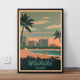 Affiche Vintage Hawaï