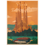 affiche visit barcelona