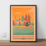 Affiche Vintage Barcelone