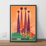 Affiche Vintage Barcelone