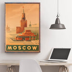 Affiche Vintage Moscou