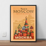 Affiche Vintage Moscou