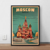 Affiche Vintage Moscou